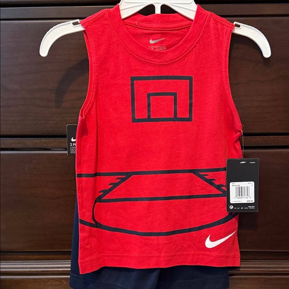 NWT Nike Red and Navy Basketball Set